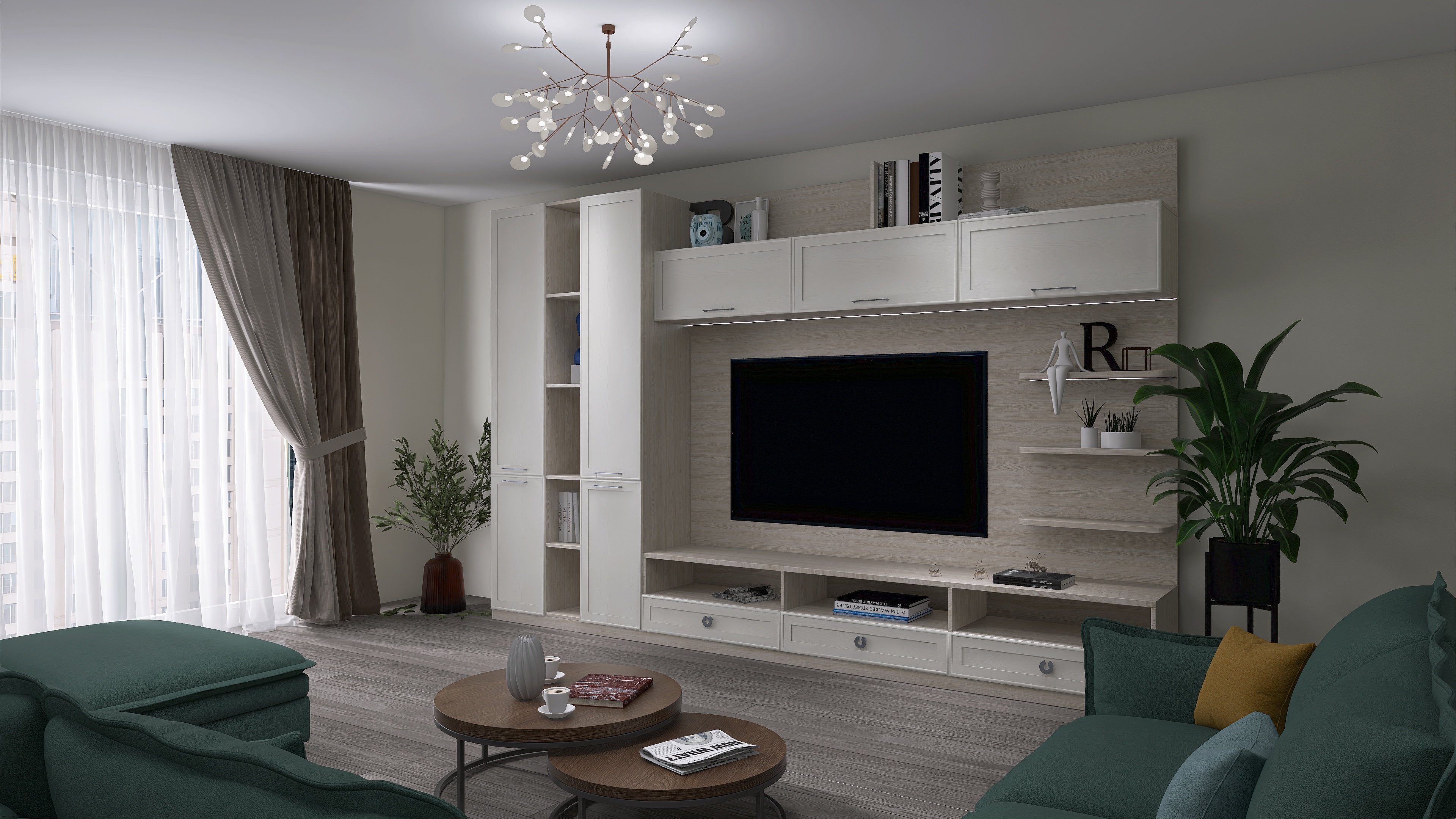 Projektbild von Minimalistisches Wohnzimmer in Stuttgart