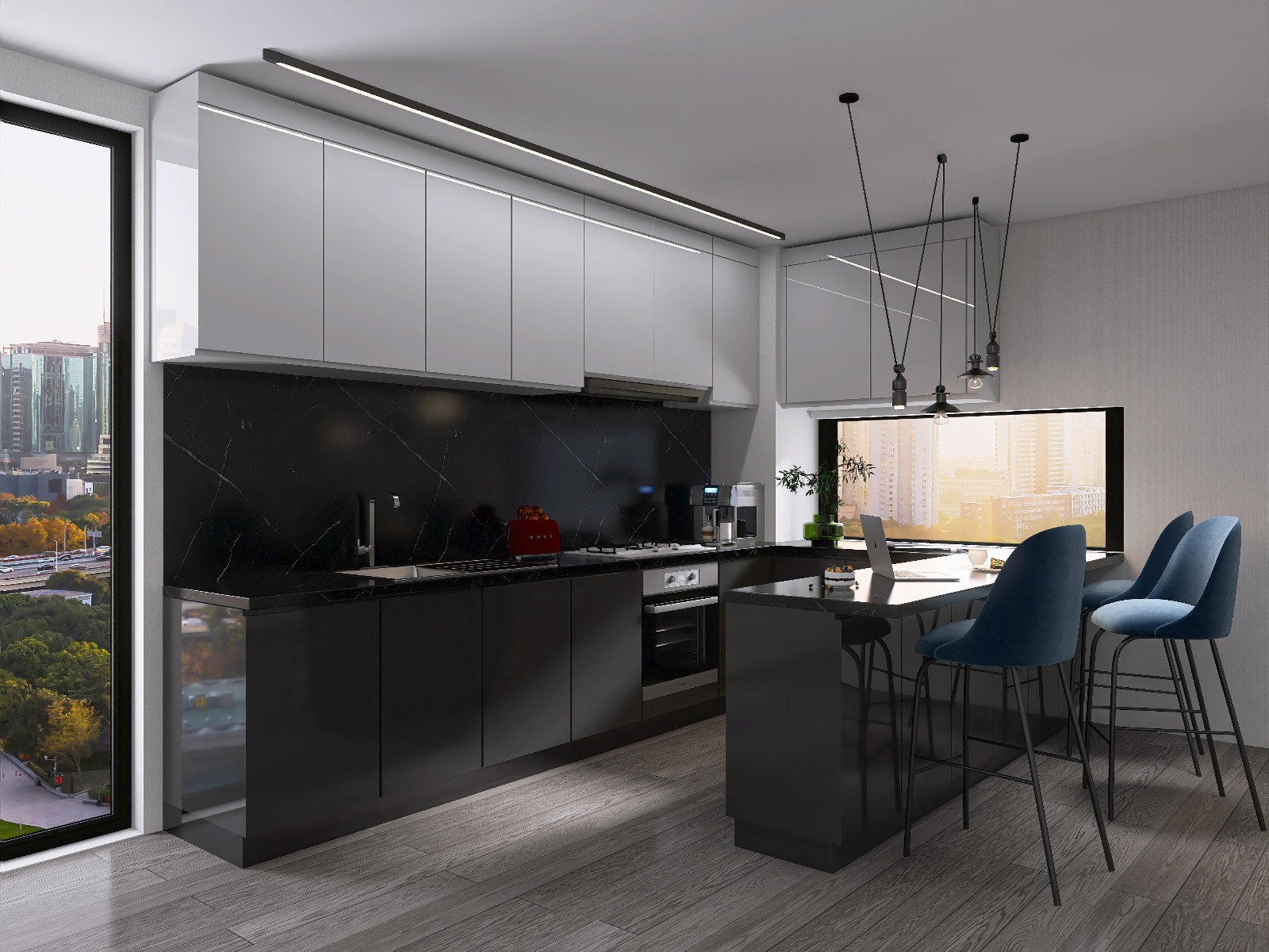 Modernes Kücheninterieur